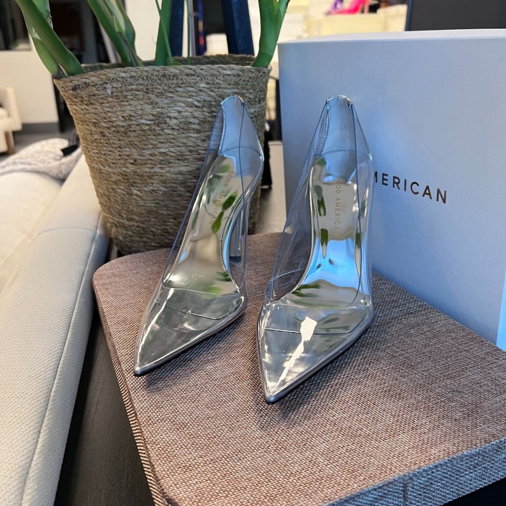 Good American NWT CINDER-F*CKING-RELLA PUMP HEELS SIZE 7.5
